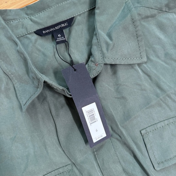 Banana Republic green army jumpsuit size 6 NWT long sleeve - Picture 3 of 10